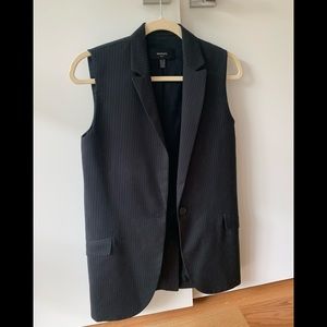 Mango suiting pinstripe blazer vest